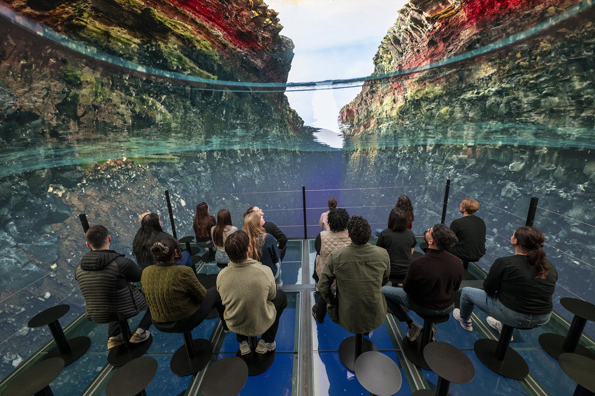 Immerse into the water before going into the earth Perlan Into the Volcano