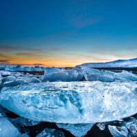 Diamond beach blue iceberg