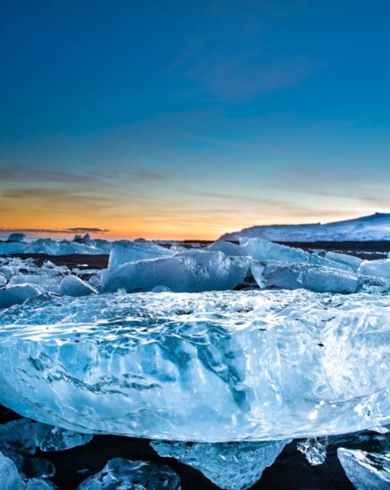 Diamond beach blue iceberg