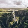 Fjaðrárgljúfur Canyon in south iceland