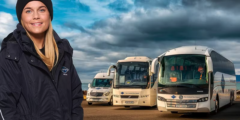 Friendly driver for Keflavik airport shuttle bus