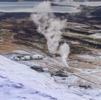 A view on a geothermal powerplant