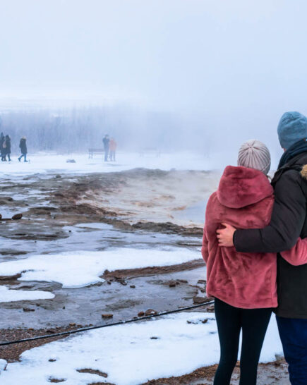 geyser iceland winter