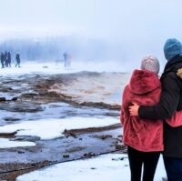 Strokkur geyser winter