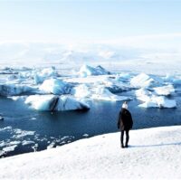 Glacier Lagoon in winter