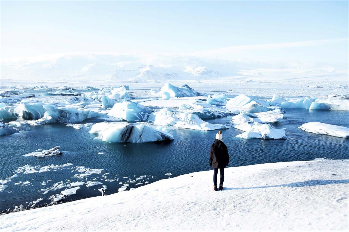 Glacier Lagoon in winter