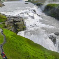 Summer at Gullfoss waterfall