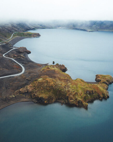Kleifarvatn lake aerial
