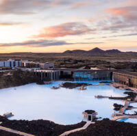 Blue Lagoon view at sunset