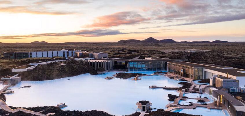 Blue Lagoon view at sunset