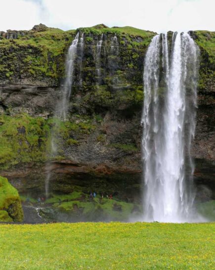 Seljalandsfoss waterfall in summer