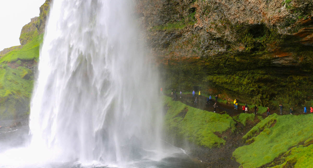 Seljalandsfoss waterfall in summer