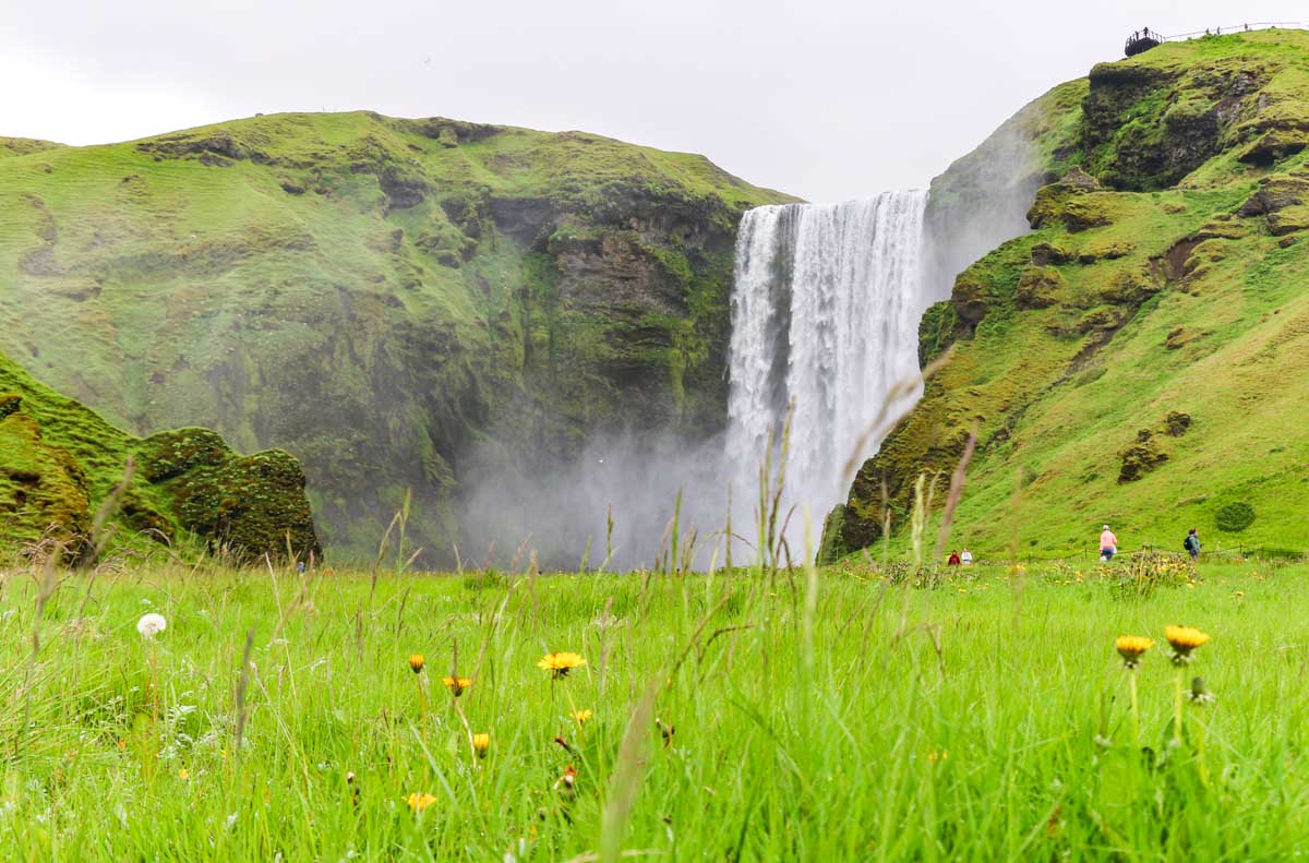 Skógafoss Waterfall summer
