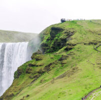 Skogafoss waterfall in summer