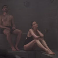 People in sauna at Sky Lagoon