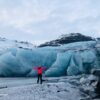 Solheimajokull glacier in winter