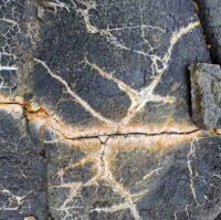 Cracked lava at Fagradalsfjall volcano