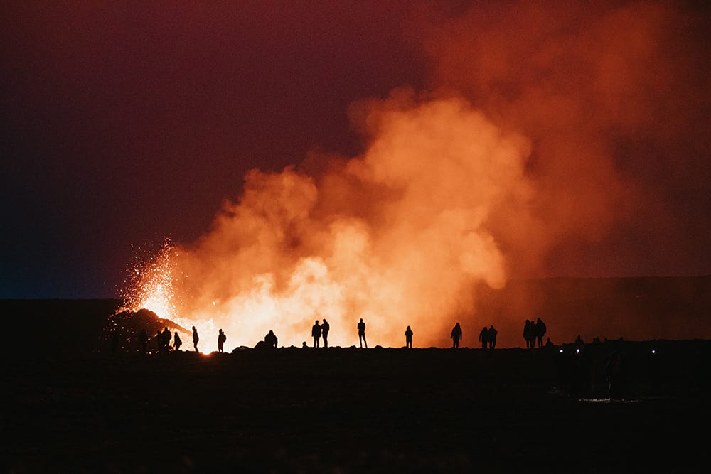 Volcano eruption on Reykjanes