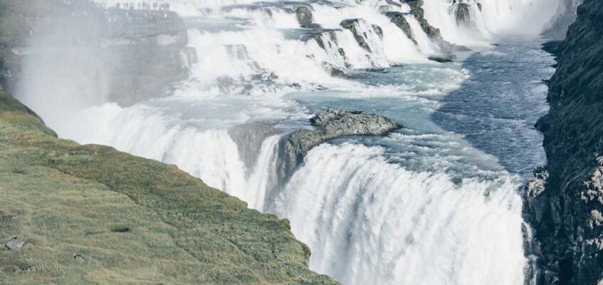 Gullfoss waterfall in Golden Circle of Iceland