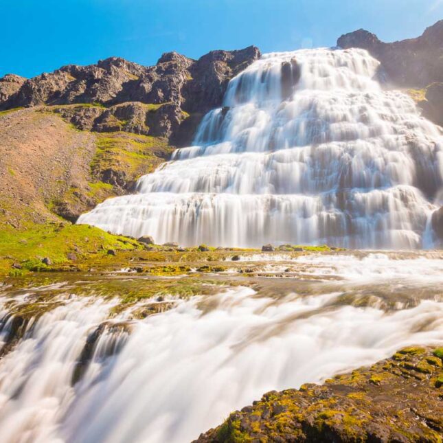 Dynjandi Waterfall in Westfjords, Iceland