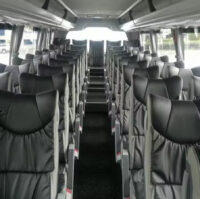 interior of Keflavik airport shuttle bus