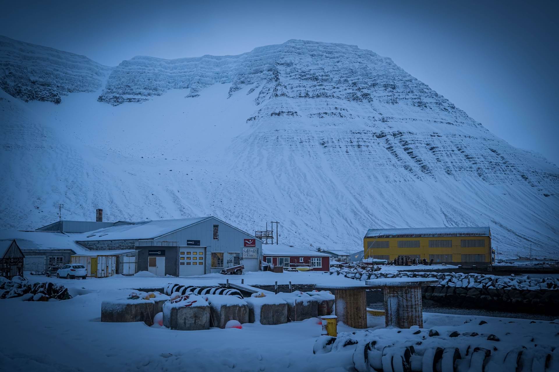 snowy isafjordur westfjords iceland