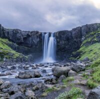 Gufufoss waterfall in East Iceland cloe to Seydisfjordur Gufufoss waterfall in East Iceland cloe to Seydisfjordur