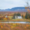 The glorious Autumn colors of the beautiful Thingvellir National Park, the Golden Circle of Iceland