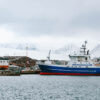 Akureyri Port and Harbor view in winter Iceland