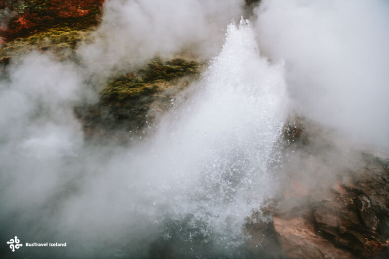 Deildartunguhver hot springs in West Iceland in winter multiday tours