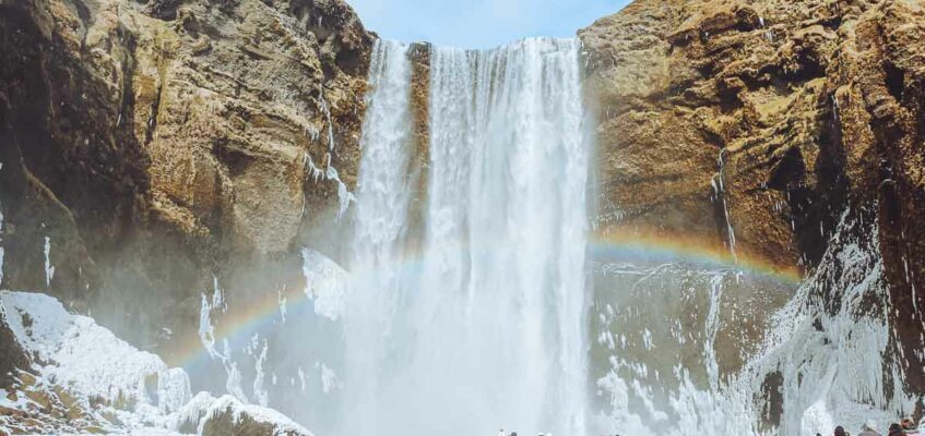 Skogafoss waterfall in early spring South Iceland-5373 Skogafoss waterfall in early spring South Iceland