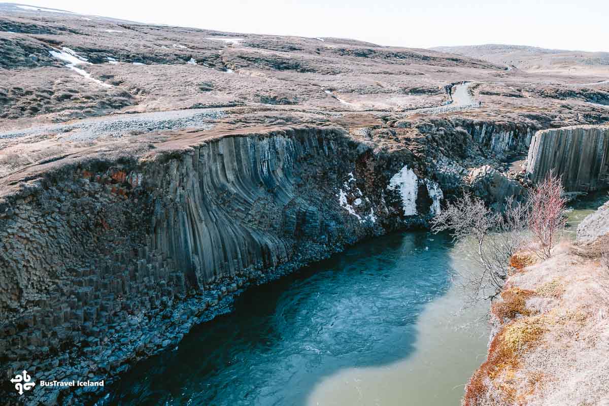 Studlagil canyon in East Iceland-6500 Studlagil Canyon in Iceland is renowned for its stunning basalt columns and crystal-clear glacial river, offering one of the most picturesque and unique landscapes in the country.