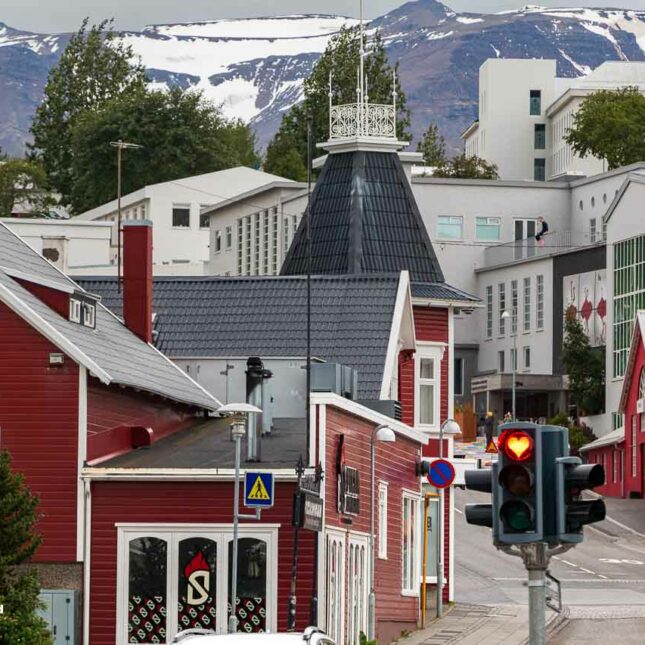 Akureyri in North Iceland