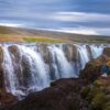 Kolugljúfur canyon and waterfall in Northwest Iceland