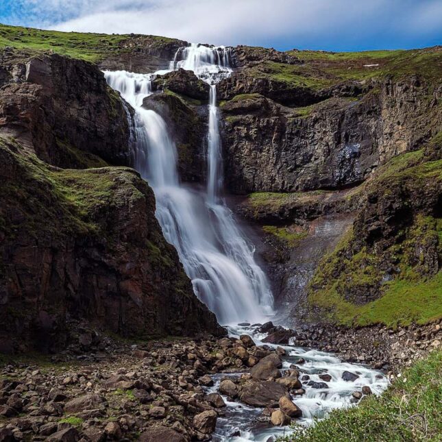 Rjúkandifoss waterfall in East Iceland-3 Rjúkandifoss waterfall in East Iceland