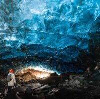 Crystal ice cave on Vatnajokull glacier - Sapphire ice cave on Vatnajokull in April 2025