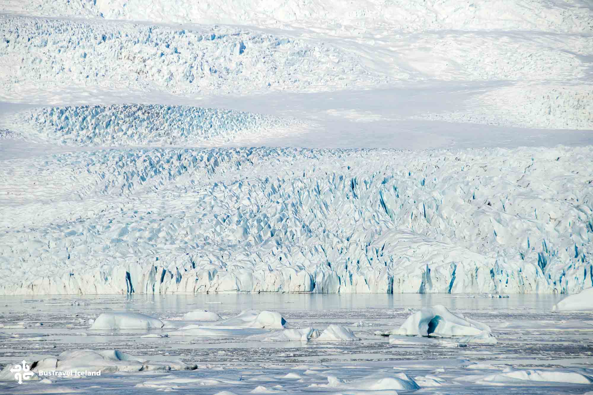 Fjallsarlon glacier lagoon in South Iceland April 2025