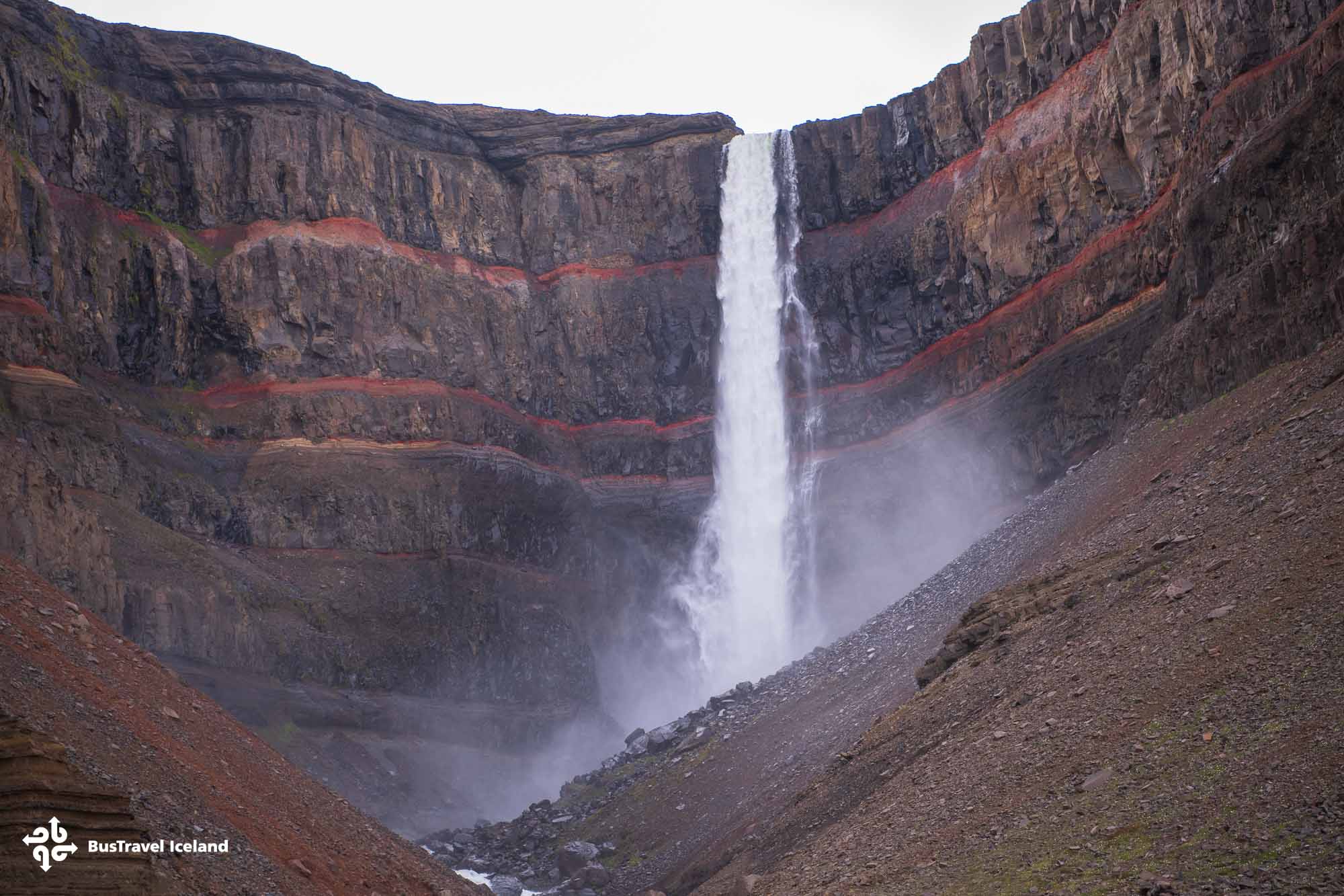 Hengifoss waterfall in East Iceland Hengifoss waterfall in East Iceland