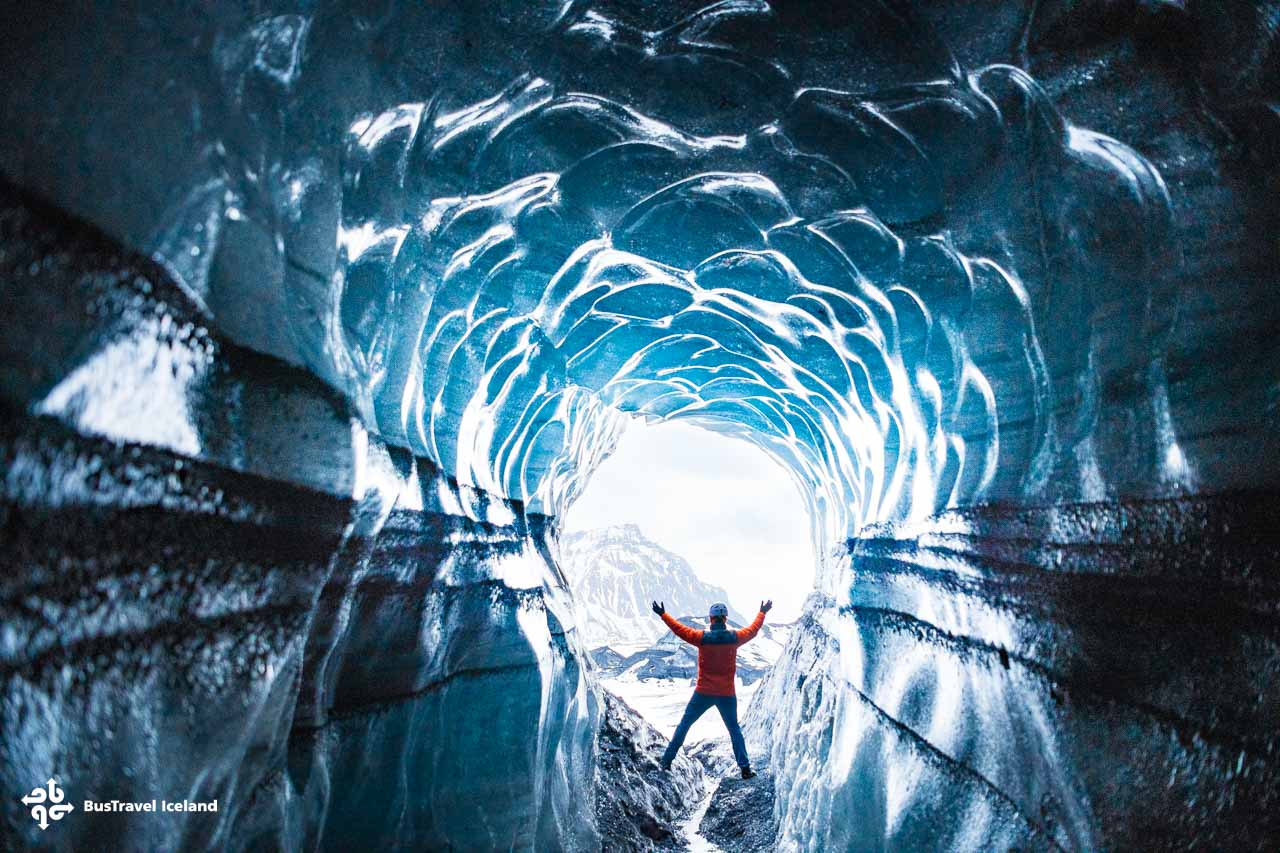 Katla Ice Cave in South Iceland April 2025-14 Katla Ice Cave, also named as the ice cave under the Volcano, is an amazing sight, April 2025