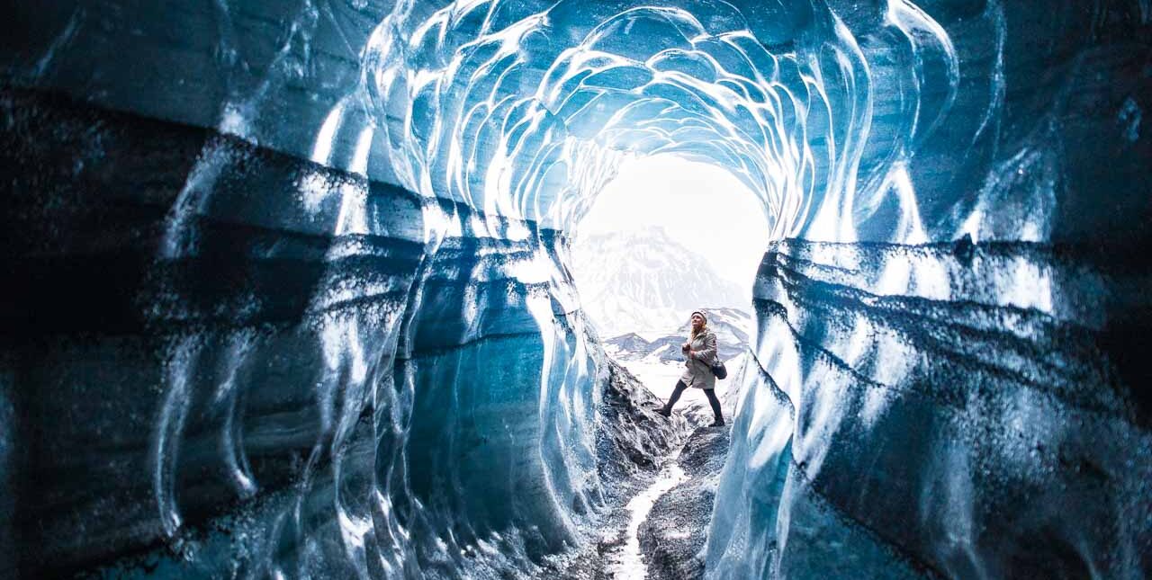 Katla Ice Cave in South Iceland April 2025-23 Katla Ice Cave, also named as the ice cave under the Volcano, is an amazing sight, April 2025