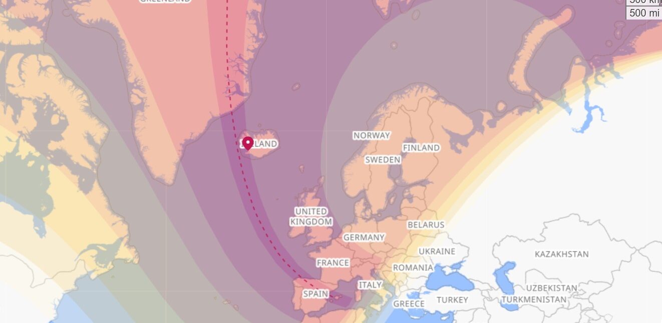 Total Solar Eclipse on 12 Aug 2026 Path Map. Source: Time and Date