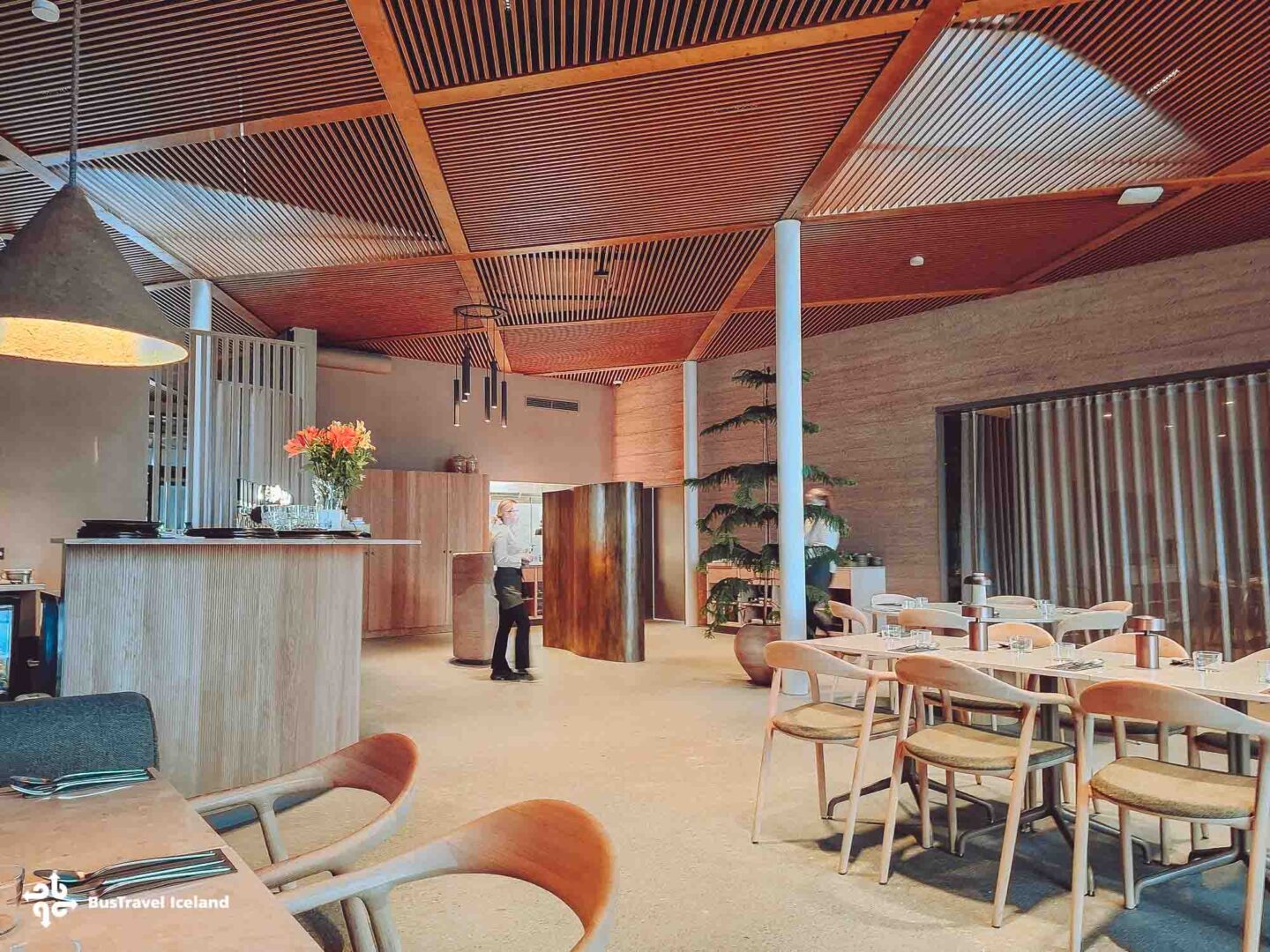 Laugaras Lagoon in the Golden Circle of Iceland dinning area