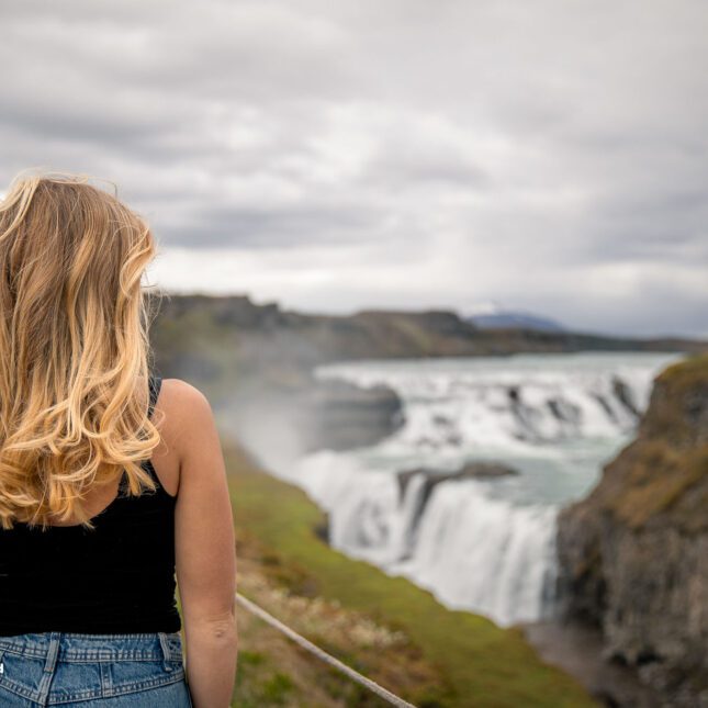 Gullfoss waterfall in Golden Circle Iceland
