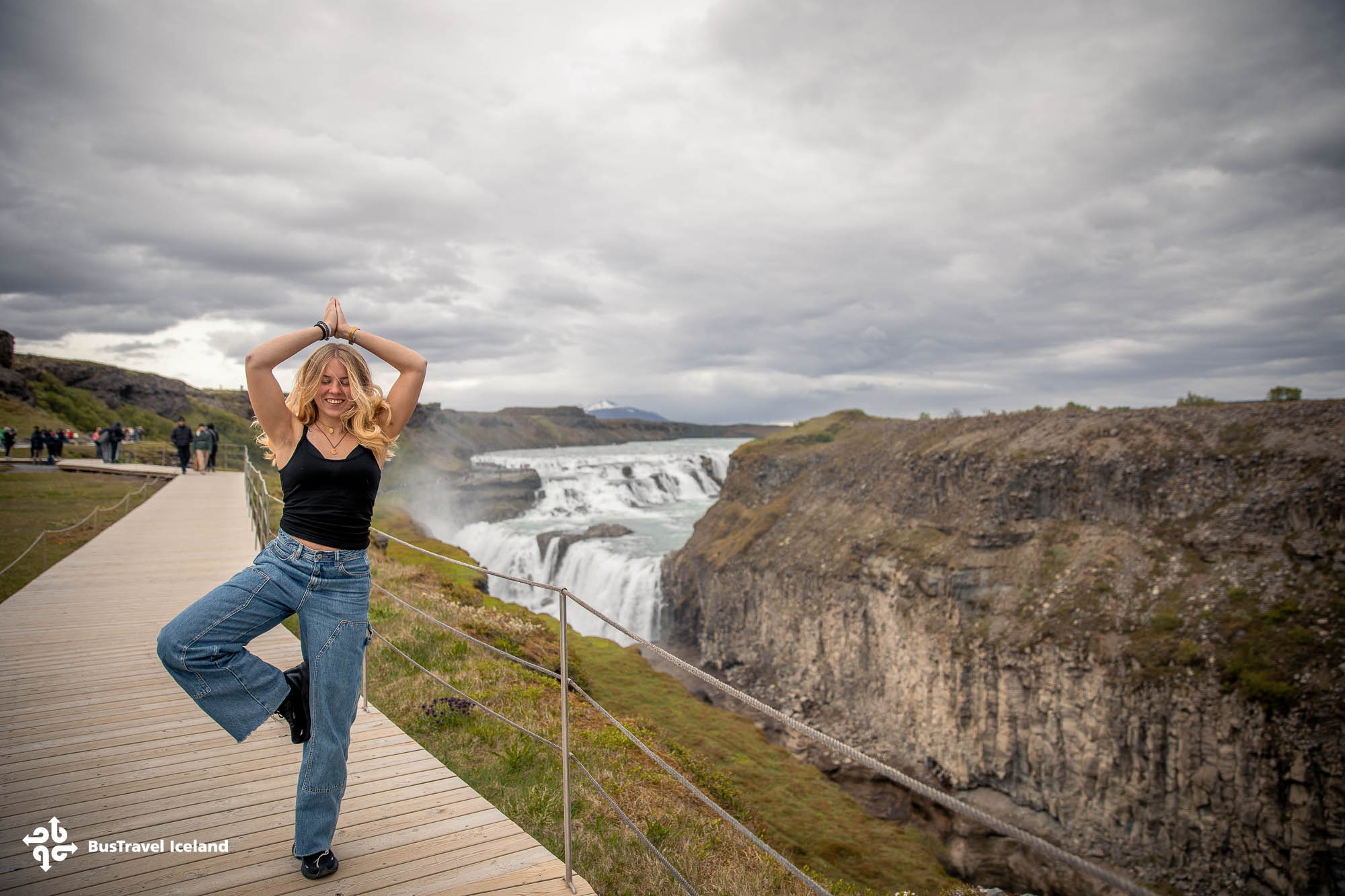 Gullfoss waterfall in Golden Circle Iceland