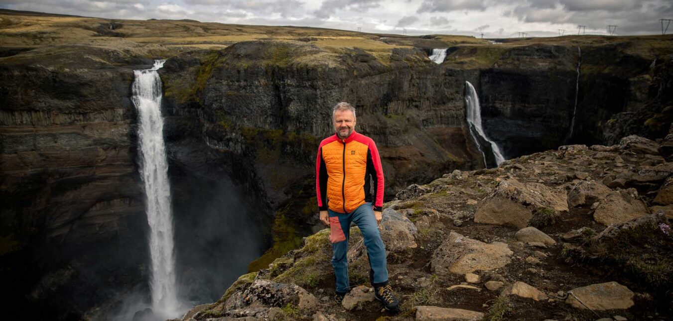 Haifoss waterfall in Landmannalaugar Highlands