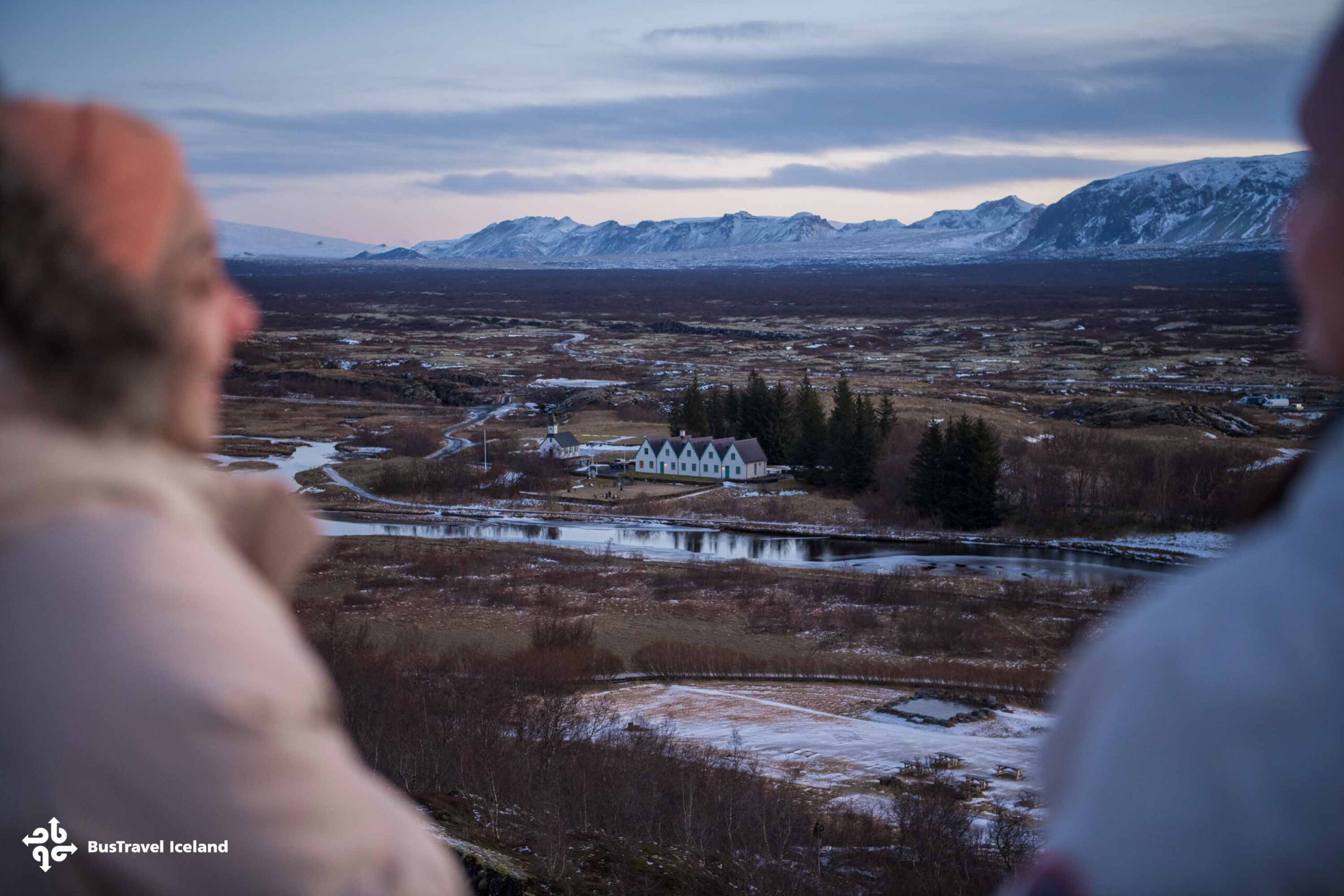 Thingvellir National Park in Golden Circle Iceland winter