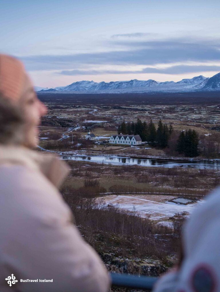 Thingvellir National Park in Golden Circle Iceland winter