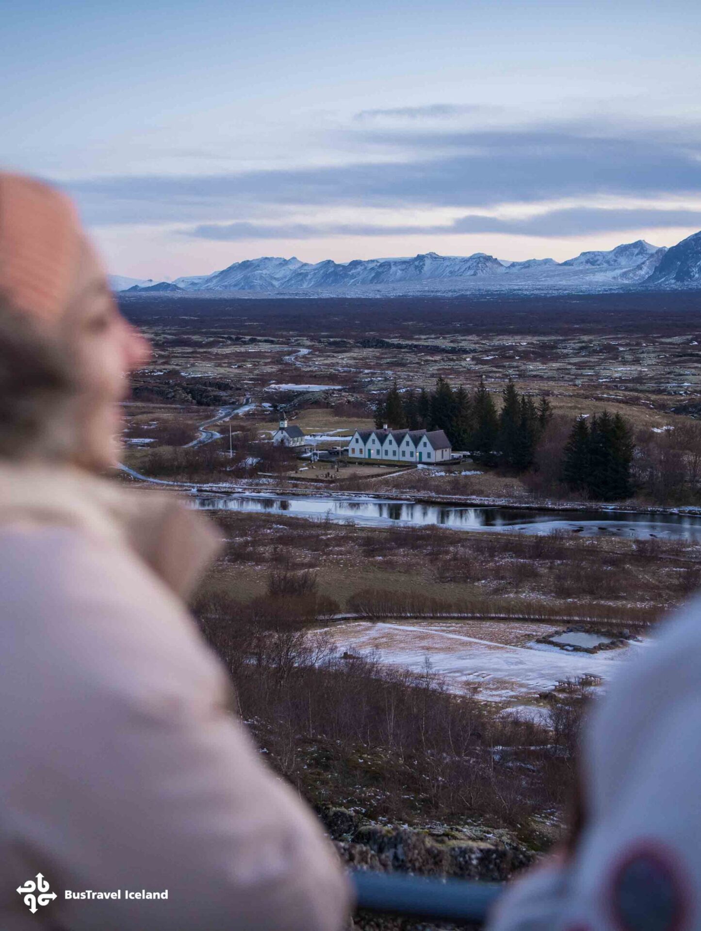 Thingvellir National Park in Golden Circle Iceland winter