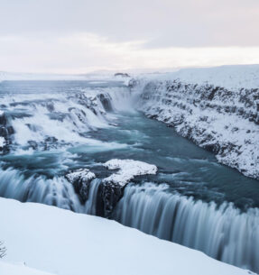 golden circle in winter