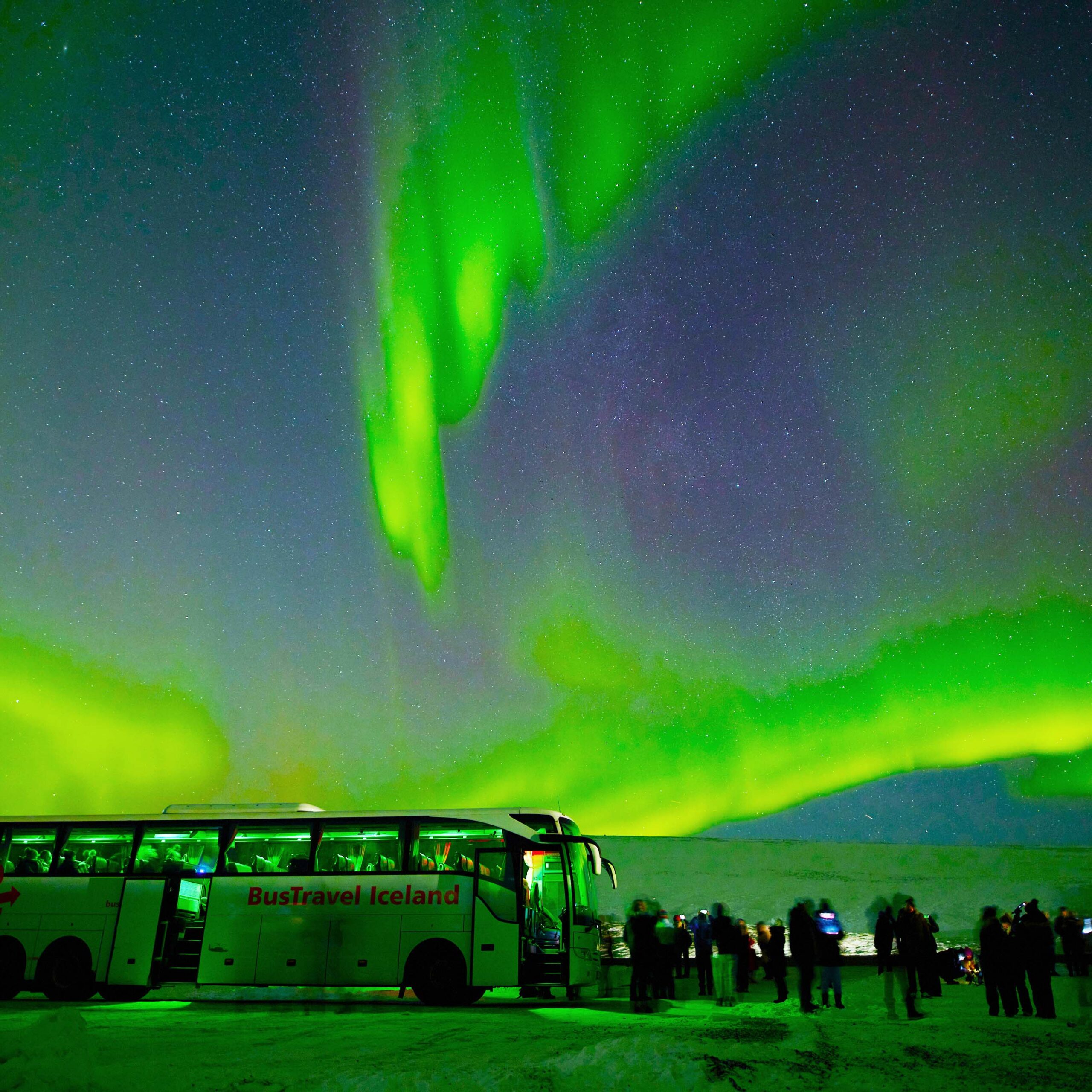 Northern Lights bus tour BusTravel Iceland